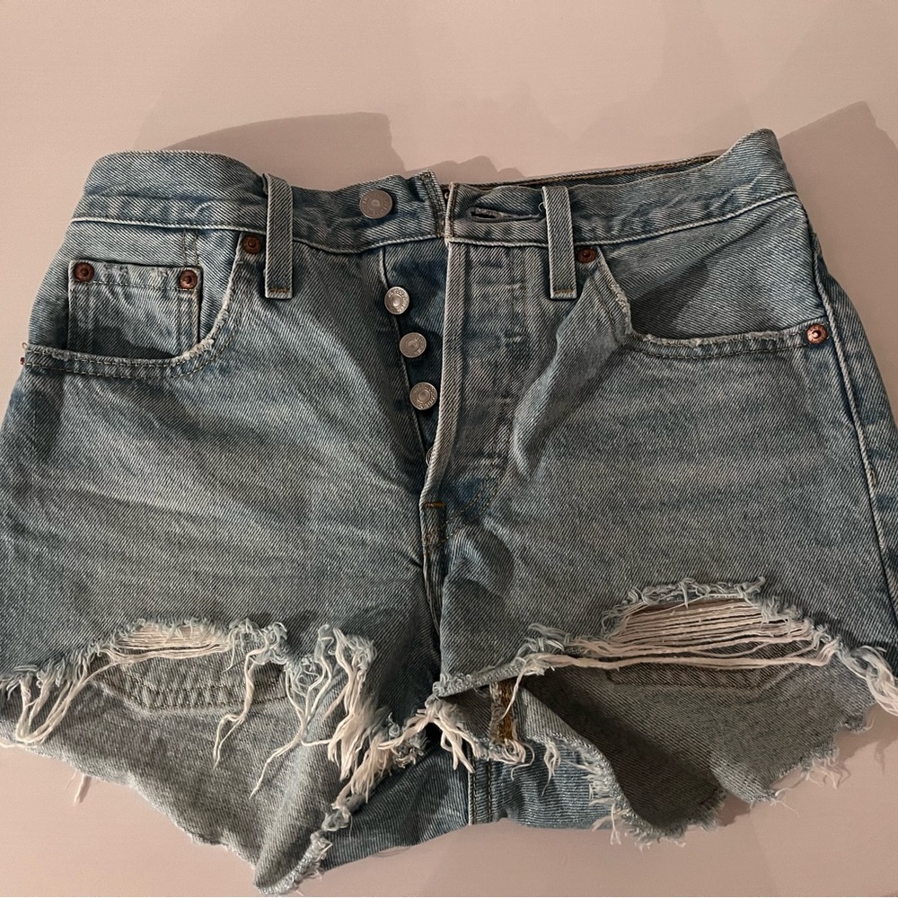 Levi’s distressed jean shorts